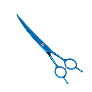 Tijeras de aseo para mascotas curvadas de 6,5 pulgadas, Color azul titanio, tijeras profesionales para el cuidado de mascotas para animales - Product Image 1