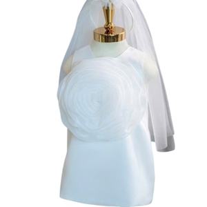 เดรสผ้าเครปซาตินตกแต่งด้วยลูกไม้สำหรับเด็กผู้หญิงเสื้อเจ้าหญิงสำหรับฤดูร้อนรุ่น OTM - Product Image 1