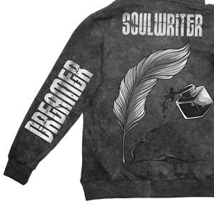 High Quality Regular Fit Pullover Acid Wash <b>Hoodies</b> <b>Men</b> Winter Vintage Faded Distress Embroidered Fleece Custom <b>Hoodies</b> <b>Black</b> - Product Image 6