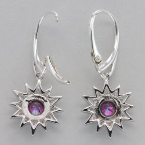 Mystic Topaz Sun Star <b>Dangle</b> <b>Earrings</b> 925 <b>Sterling</b> <b>Silver</b> <b>Earrings</b> for Women and Girls Wear in Wedding Party, Hldi, Mehendi - Product Image 4