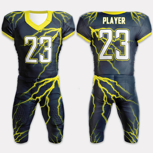 Conjunto de uniforme de fútbol americano de manga corta de poliéster 100% transpirable, ropa deportiva de alta calidad - Product Image 1