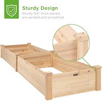 Bac à plantes contemporain en acacia/pin, durable, écologique, imperméable et résistant aux intempéries, pour jardin, vente en gros