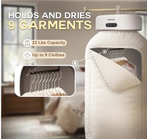 Séchoir à linge électrique portable, compact et pliable, best-seller, prêt à être expédié, avec télécommande et sac de séchage - Product Image 6