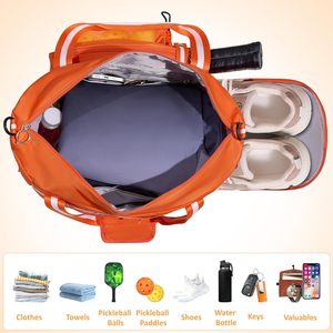 High Quality Unisex Pickleball Tote <b>Bag</b> with Shoe Compartment 30-<b>40L</b> Capacity OEM/ODM Supported Vietnam Factory - Product Image 3