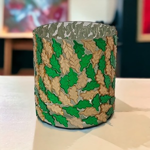 Décoration intérieure dorée et verte Vente à chaud de bougies de luxe vides personnalisées de haute qualité Récipients et bocaux en verre avec mosaïques fabriquées à la main - Product Image 3