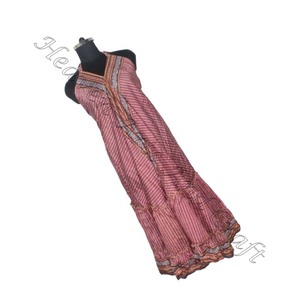 Vestidos bohemios de seda Vintage de aspecto Sexy para mujer, vestido Sari reciclado, vestido de cena elegante sin mangas para mujer - Product Image 3