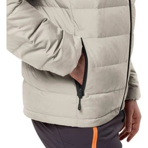 <b>Men's</b> <b>White</b> Goose Down Puffer <b>Jacket</b> Winter Warm Lightweight Outdoor Hiking Stand Collar OEM Manufacturer - Product Image 4