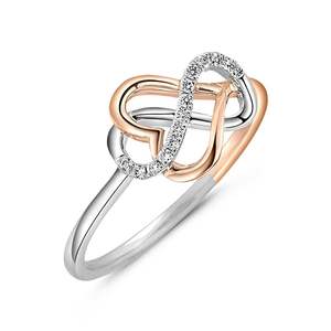 Anillo de Plata de Ley con Corazón Infinito y Diamantes para Mujer, Jeulia "You Complete Me" - Product Image 2