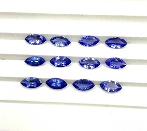 Pierres précieuses en Tanzanite naturelle certifiée IGI, taille marquise, haute qualité, 3-7 mm, bleu, 5 carats, pierres brutes pour la fabrication de bijoux - Product Image 1
