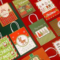 Sacs cadeaux de Noël en papier kraft de luxe, vente en gros d'usine, avec matériaux recyclés pour l'artisanat et la fabrication de bougies