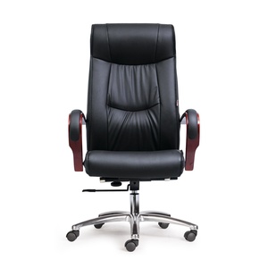 เก้าอี้ผู้บริหารพนักพิงสูง HOM1028-01 ฐานอะลูมิเนียม ปรับระดับความสูงได้ ดีไซน์ร่วมสมัย พับเก็บได้ หุ้มด้วยหนัง PU สำหรับผู้มาเยี่ยมชม - Product Image 2