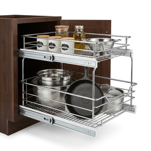 Heavy Duty Slide-Out <b>Kitchen</b> Drawer Organizer Cabinet Pull Out High Quality Wholesale Supply Professional Grade - Product Image 1