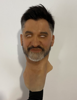 Vente en gros usine de masques hollywoodiens masque masculin artificiel en silicone véritable tête en silicone pour visage humain crossdressing fête transgenre