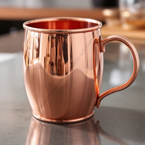 Tasse à mules Moscou en cuivre de 16oz fabriquée à la main Tasse à boisson élégante avec poignée en métal, parfaite pour la maison élégante et les bars - Product Image 6