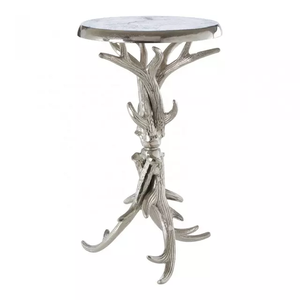 Meubles de salon de style rond pieds modernes en métal argenté - Product Image 3