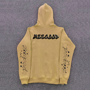 เสื้อมีฮู้ดแบบสวมหัวมีฮู้ดโอเวอร์ไซส์ผ้าฝ้าย100% ผู้ผลิตสำหรับเสื้อผ้าตามศุลกากรมีฮู้ดแบบซิปชุดสตรีทโอเวอร์ไซส์ - Product Image 2