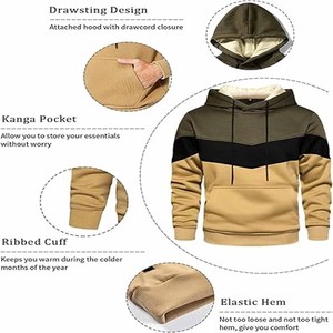 Offre Spéciale dernier style hommes sweats à capuche couleur unie hommes portent des sweats à capuche surdimensionnés hommes sweats à capuche pour adultes fabriqués par la robe de sport - Product Image 5