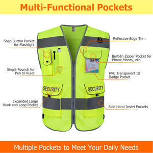 High Quality Eco-Friendly Hi Vis Safety Vest Unique <b>LED</b> Light Multiple Colors OEM Service Popular Reflective Safety <b>Clothing</b> - Product Image 3