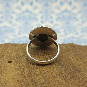 Bague bohème turquoise tibétaine 925 bague de créateur en argent massif bague en argent au prix d'usine en gros du fournisseur indien - Product Image 2