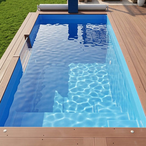 UV Stabilized Outdoor Prefabricated Container <b>Pool</b> Small Corner Combo Above Ground Fiberglass <b>Pool</b> - Product Image 5