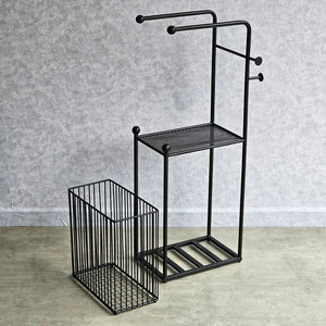 Estante de Almacenamiento Moderno para Baño KPT68021, Estructura de Hierro con Recubrimiento en Polvo y Acabado de Aluminio, Montaje en Esquina, Material de Hierro y Aluminio - Product Image 6