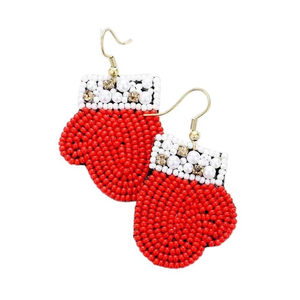 Pendientes de cuentas de semillas de arcoíris dobles hechos a mano, patrón de onda clásico, diseño de círculo de moda Multi-India, Diamante de glowin fashion - Product Image 5