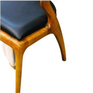 Chaises de bureau exécutives modernes et minimalistes, structure en teck, coussin en mousse moelleuse, hauteur réglable, atelier, chambre à coucher - Product Image 2