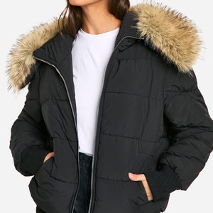 Chaqueta Larga Acolchada para Mujer OEM 2026, Cuello Camisero, Informal, Impermeable, Transpirable, Bordado Sólido, Forro de Lino, Invierno - Product Image 5