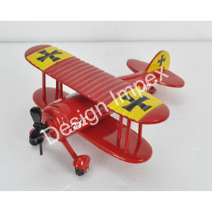 Biplano recubierto de polvo rojo, último modelo de avión, precio de fábrica, modelos de avión decorativos de aluminio fundido a presión, tema de Club volador - Product Image 5