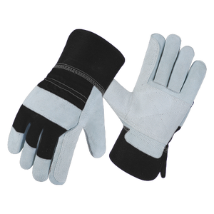 Gants de gréeur canadiens de qualité supérieure en cuir de vachette fendu à double paume Gants de sécurité pour l'abrasion industrielle flexible pour le travail - Product Image 6