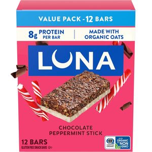 LUNA <b>Bar</b> - Chocolate Peppermint Stick Flavor - Gluten Free Snack <b>Bars</b> Value Pack (12 Pack) - Product Image 4