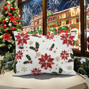 Cojín de colección de Navidad Premium, apliques de cuentas bordados para decoración del hogar, tela de cojín - Product Image 2