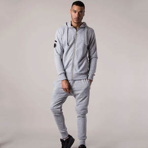 Ensemble de survêtement personnalisé Sweat à capuche pour homme à fermeture éclair complète et pantalon de jogging Fabricant de marque privée OEM en mélange de coton de qualité supérieure. - Product Image 4