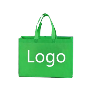 Beige and Green New Design Handled Non-Woven Shopping <b>Bags</b> No Brand Direct Factory Price - Product Image 4