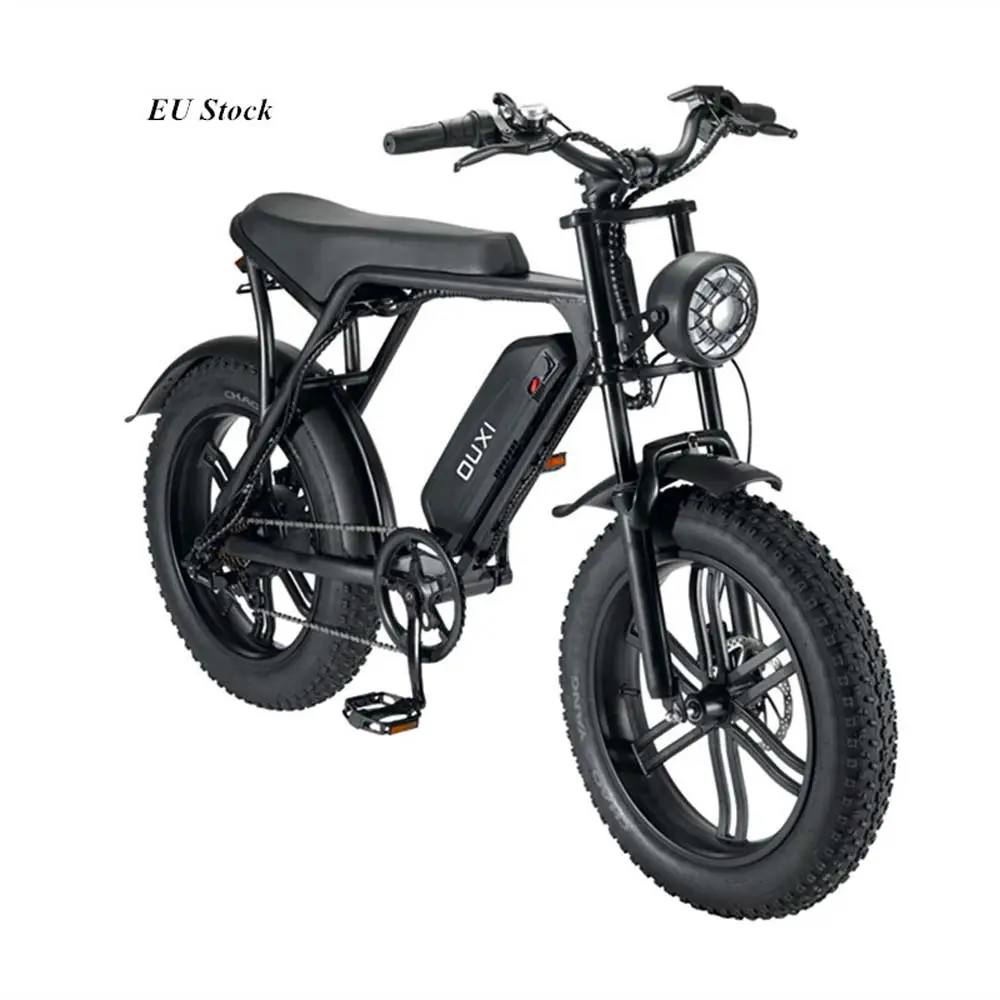 EU Warehouse Fat Tire Electric Bike 20inch V8 Foldable E bike Price OUXI 1000W Motor 15AH Battery Electric Bicycle