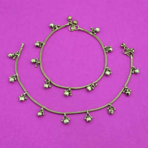 Antiguo clásico Payal con Mehndi Chapado en mayoristas indios tobilleras de moda joyería artificial - Product Image 1