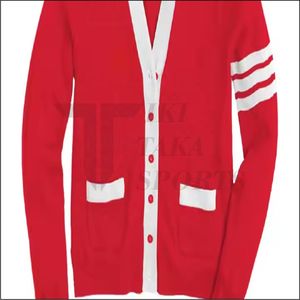 Suéter cárdigan universitario de manga larga para hombre, temporada de invierno, patrón de retazos de punto con decoración bordada - Product Image 3