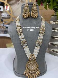 Parure de bijoux Kundan pour la mariée traditionnelle au meilleur prix Collier et boucles d'oreilles en laiton fabriqués à la main pour mariage royal ou soirée - Product Image 6