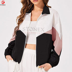 Chaquetas cortavientos para mujer con logotipo personalizado, equipo de correr al aire libre de manga larga para Primavera, tela al por mayor para invierno - Product Image 6