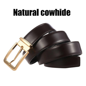 Ceintures en cuir véritable pour hommes de haute qualité Longueur personnalisée Style décontracté et occidental avec boucle en acier-Vente en gros - Product Image 4