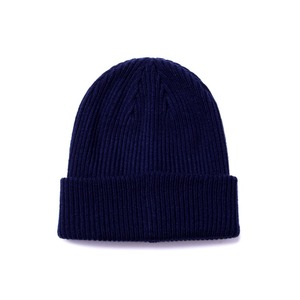 Mode haut de gamme bonnet tricoté uni chapeau d'hiver manchette unisexe bonnet solide Logo personnalisé chapeau - Product Image 1