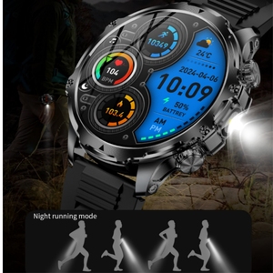 Reloj Inteligente Deportivo para Exteriores AK75 con Pantalla IPS de 1.85, Brújula, Linterna, Resistencia al Agua IP68 y Función de Contestar Llamadas - Product Image 5