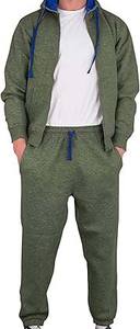 Conjuntos deportivos informales para hombre Sudadera con capucha y cremallera de alta calidad y chándal personalizado Patrón sólido de algodón 100% para deportes de invierno - Product Image 4