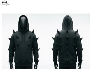 เสื้อฮู้ดฮอร์นฤดูหนาวแบบสั่งทำพิเศษ สไตล์สตรีทแวร์ ทรงโอเวอร์ไซส์ ผ้าฟลีซเรียบ สีพื้น ผลิตจากโพลีเอสเตอร์/คอตตอน เป็นมิตรกับสิ่งแวดล้อม แห้งเร็ว ระบายอากาศได้ดี - Product Image 3