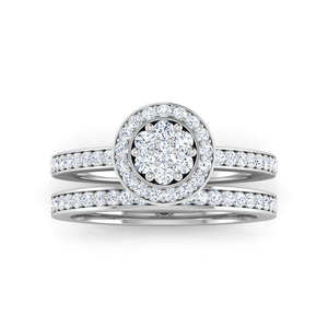 Anillo de Compromiso y Boda de Oro Blanco de 18K con Diamante Cultivado en Laboratorio, Anillo Fino para Mujer, Regalo Elegante para Fiesta, Joyería para el Día de San Valentín - Product Image 4