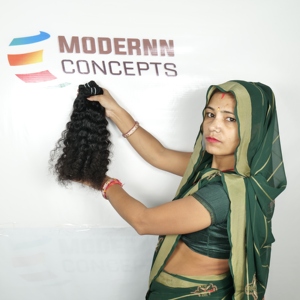 ผมต่อผมมนุษย์ผมคนอินเดียมัดเป็นลอนแบบธรรมชาติไม่ผ่านกระบวนการทางเคมี - Product Image 2