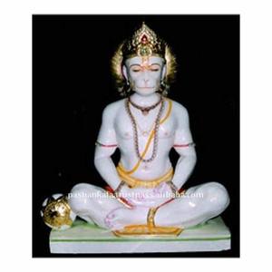 Hanumana Idol, mármol blanco - Product Image 1