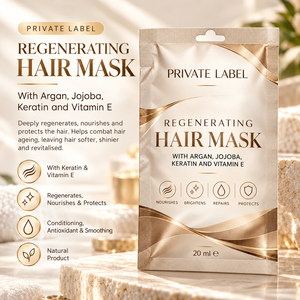 Trattamento per Capelli all'Olio di Argan e Jojoba 20ml con Etichetta Privata |   Cura Nutriente alla Cheratina e Vitamina E |   OEM Spagna - Product Image 2