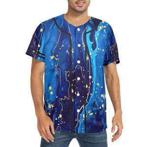 เสื้อเบสบอลสำหรับฝึกซ้อมกีฬา ระบายอากาศได้ดี กันลม ยืดได้สี่ทิศทาง พิมพ์ลายแบบซับลิเมชั่น ทรงหลวม - Product Image 5