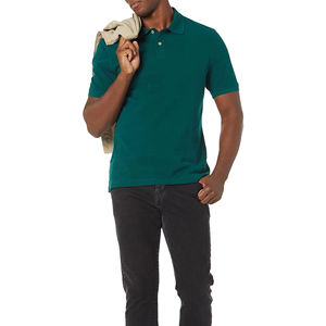 T-shirts décontractés de golf unis pour hommes Polo 100% coton brodé polos personnalisés de haute qualité pour les polos pour hommes - Product Image 3